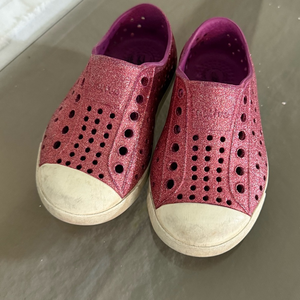 Native Sparkly Pink Kids Shoes